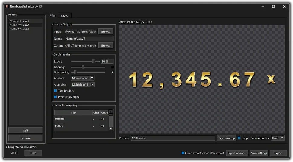 Number Atlas Packer preview