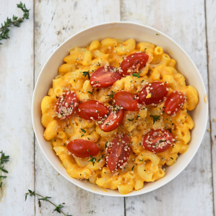 Kraft Mac Cheese With Cauliflower Sweet Potato Tomatoes Bluebird And Blackberries
