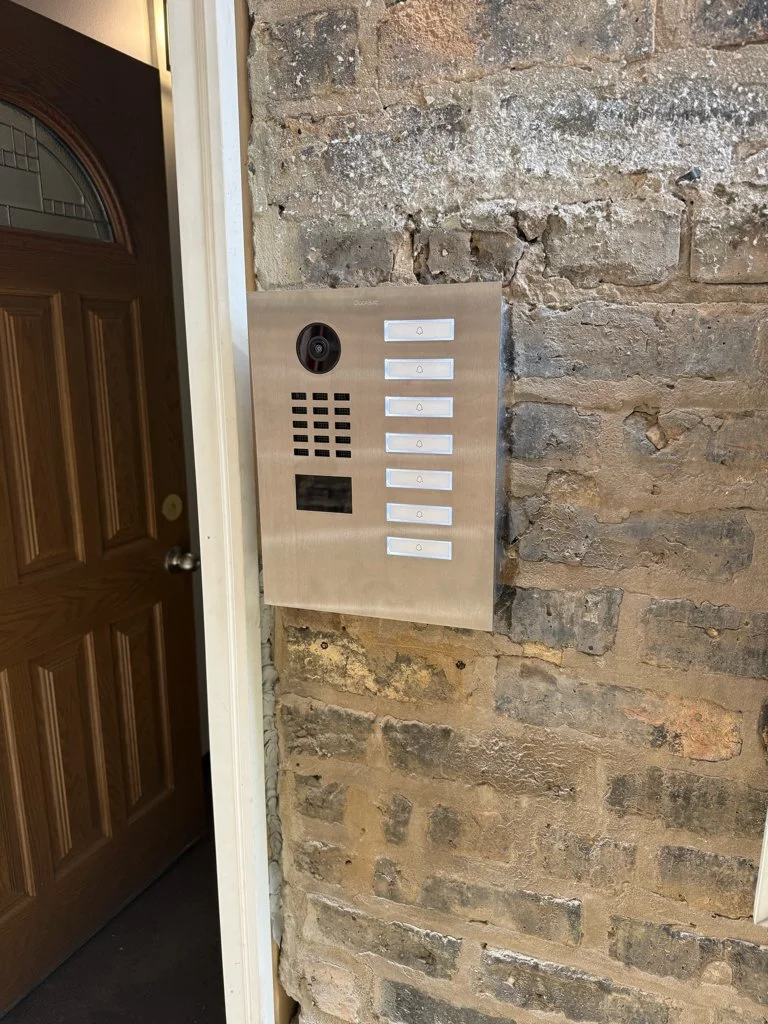 DoorBird video intercom installed in Chicago building