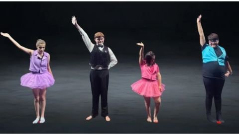 Adaptive dance class on stage