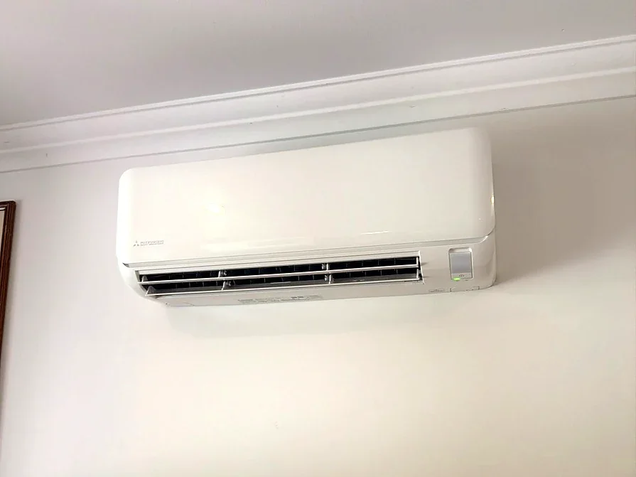 Split system installed in a master bedroom