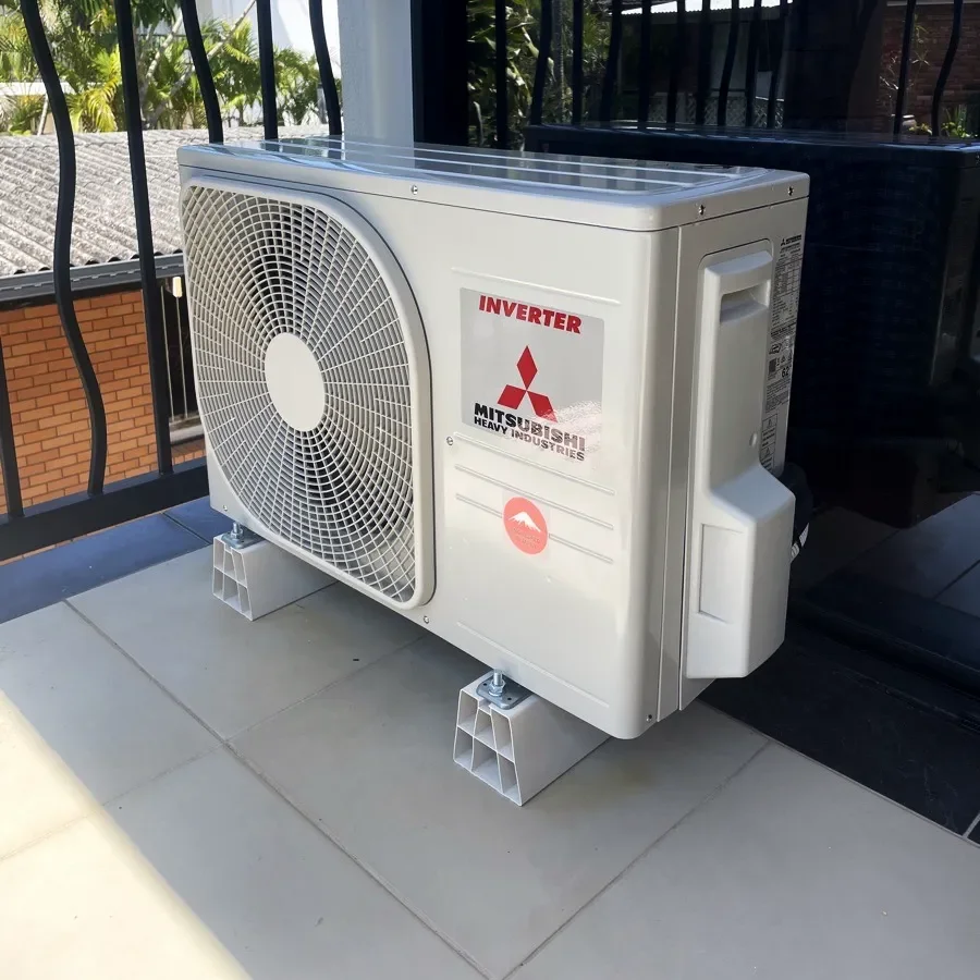 New Mitsubishi Heavy Industries outdoor unit after installation