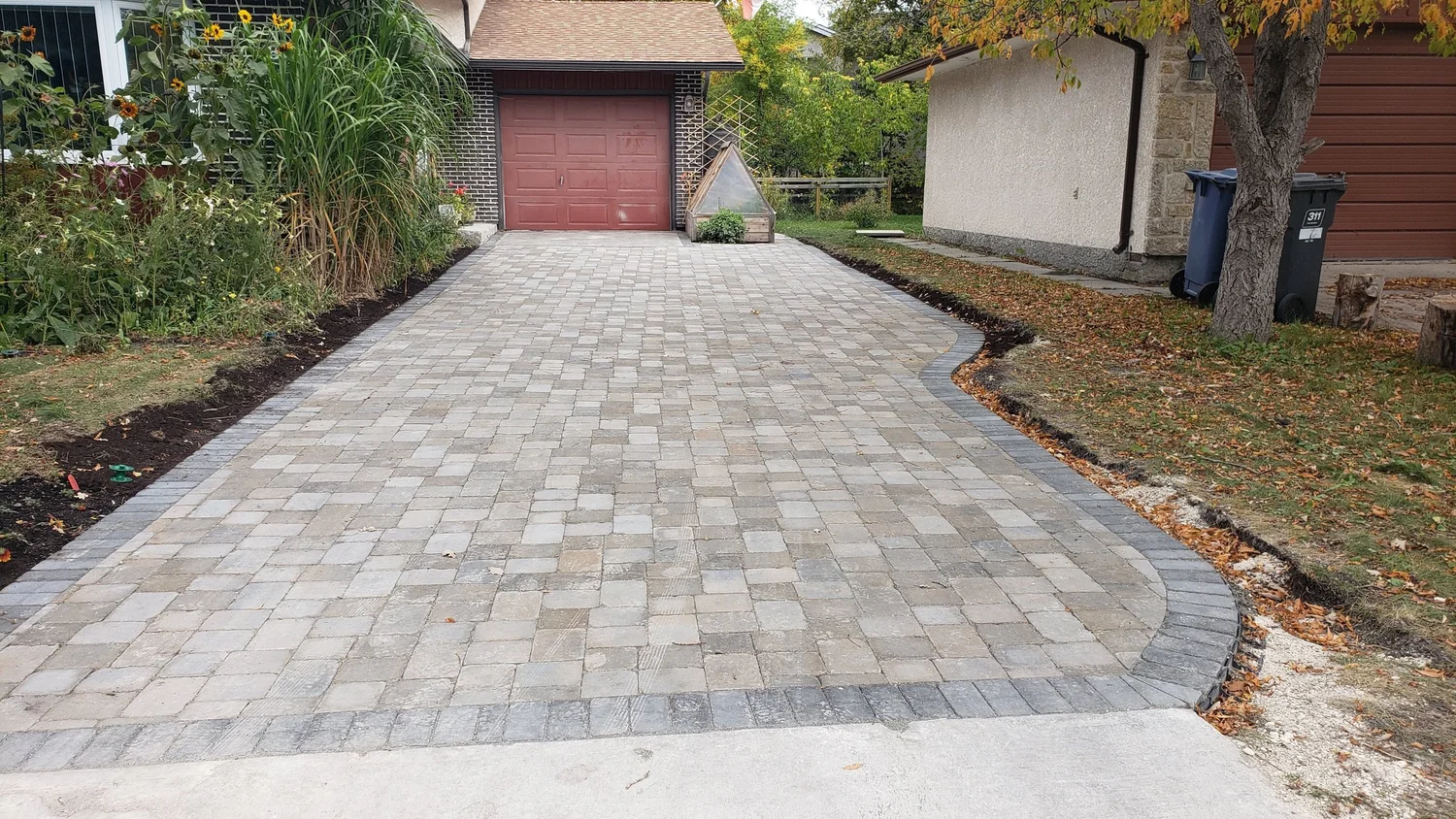 Belgard Roman paving stone driveway Minnetonka Street St Vital Winnipeg
