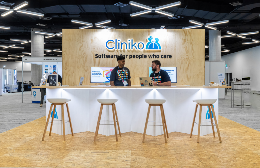 Cliniko Exhibition stand