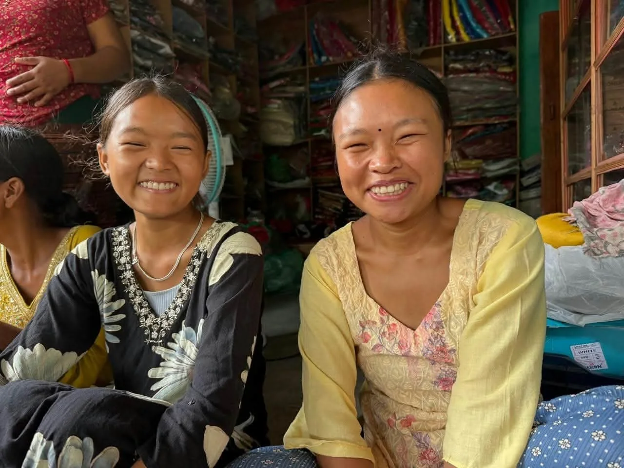 Two smiling young women in Nepal