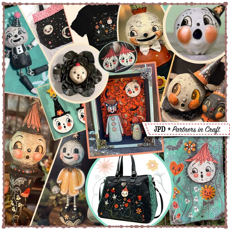 JPD Partners in Craft image collage featuring May Flower Moon Collaborations!