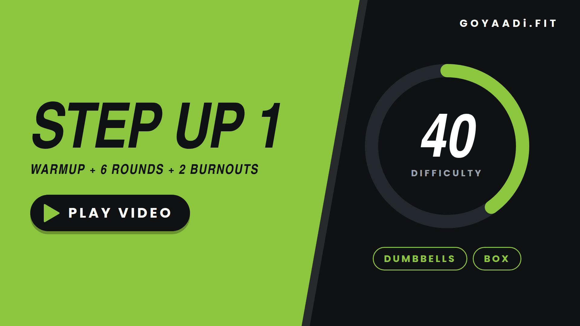 STEP UP 1 workout cover