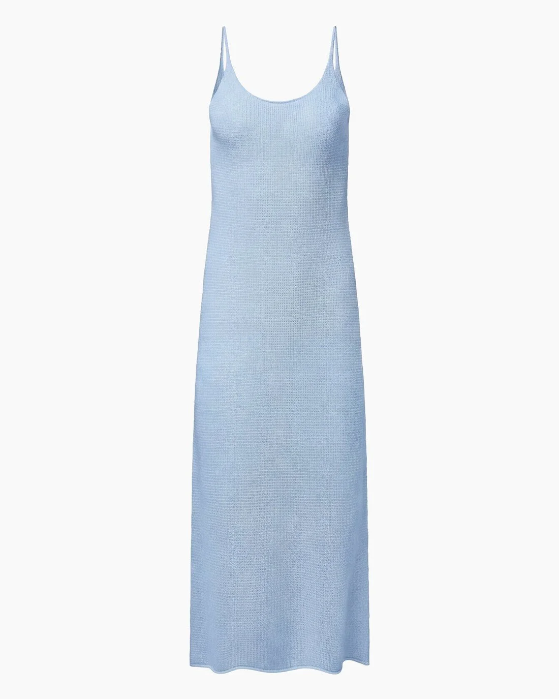 Textured Linen Sweater Scoop Maxi Dress flat