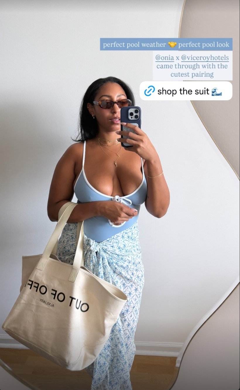 Soleil one-piece and pareo, shared by @heyitsanika