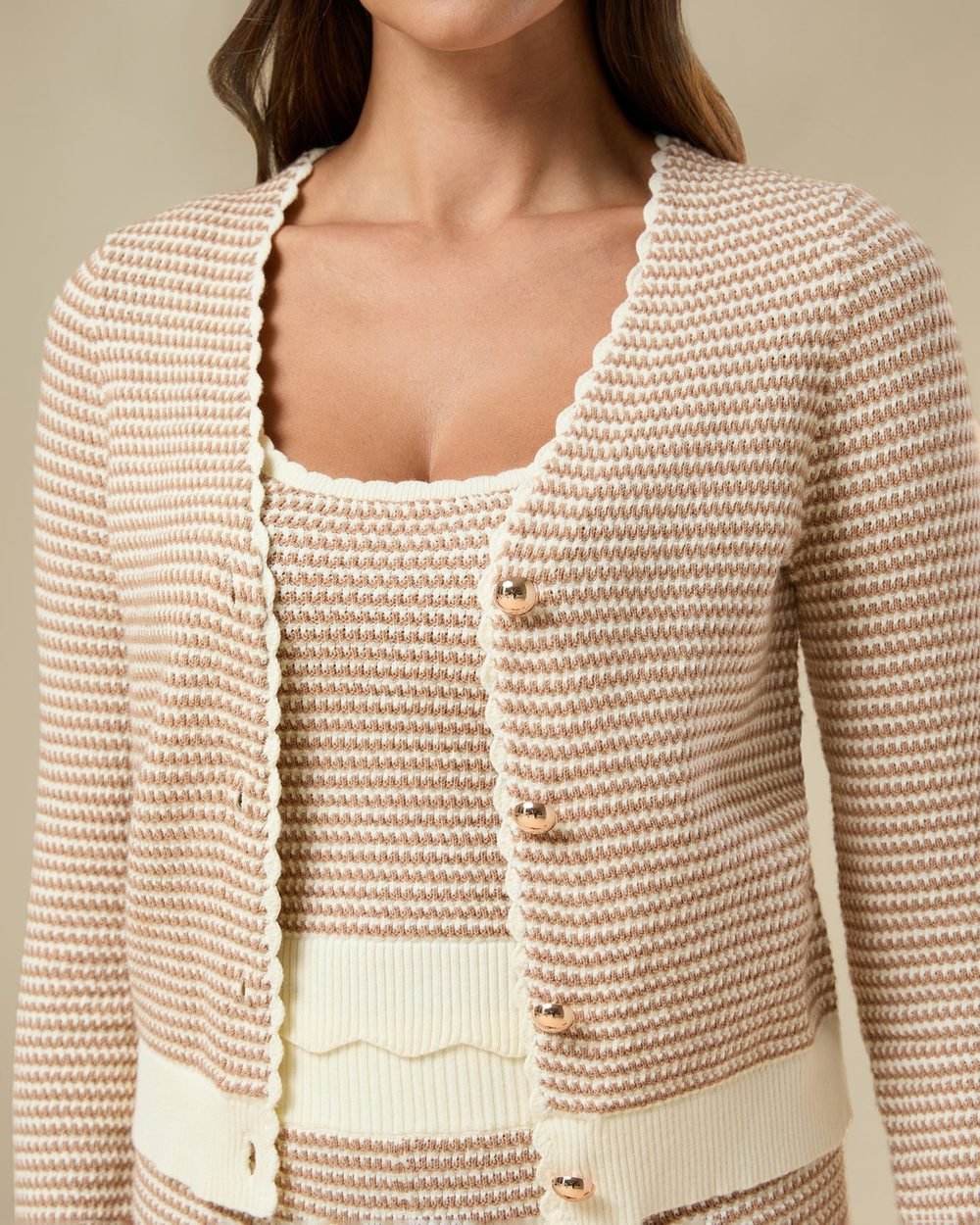 Knit set on model