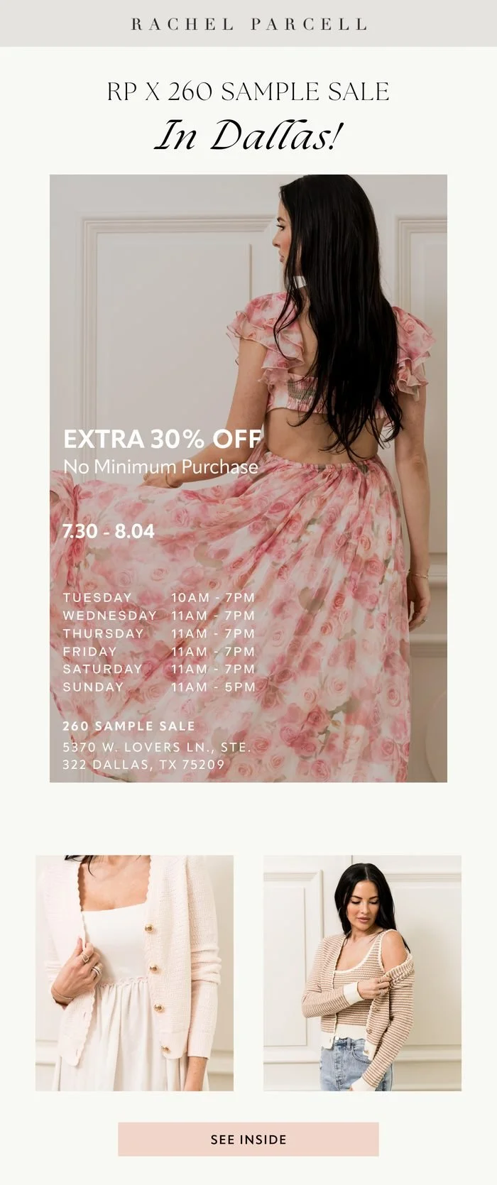 Sample sale email