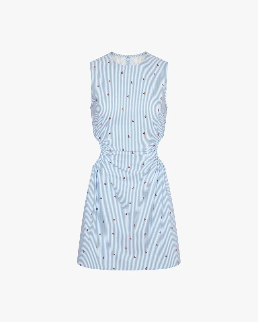 Embroidered cutout mini flat