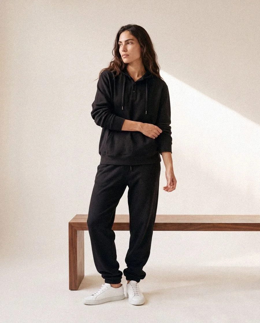 Editorial, woman full length by the bench