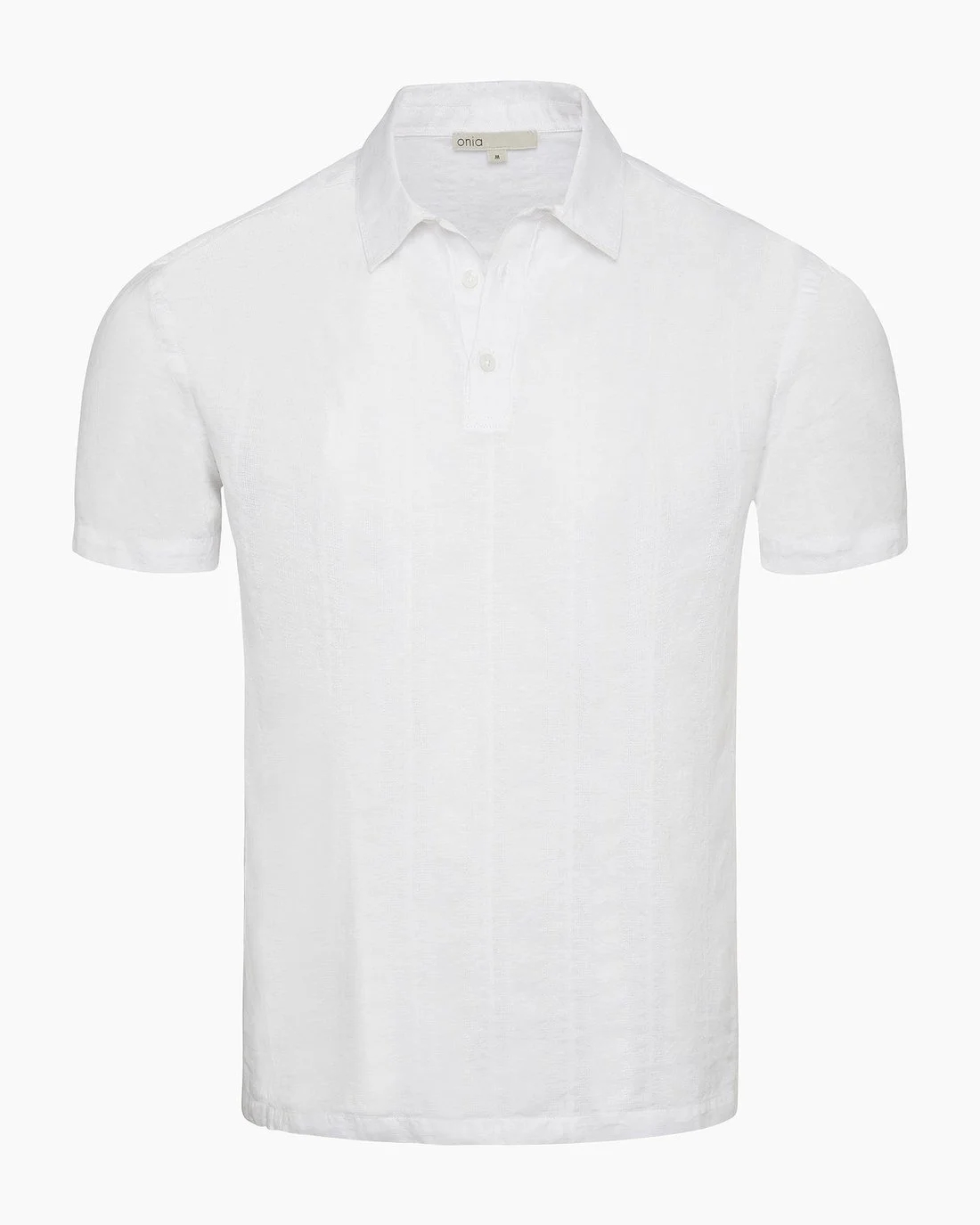 Cotton Linen Pop-Over Polo flat