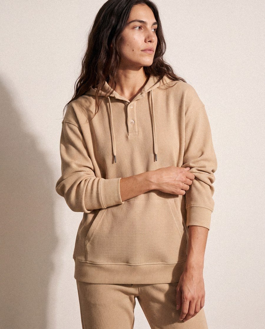 Editorial, woman in the waffle hoodie