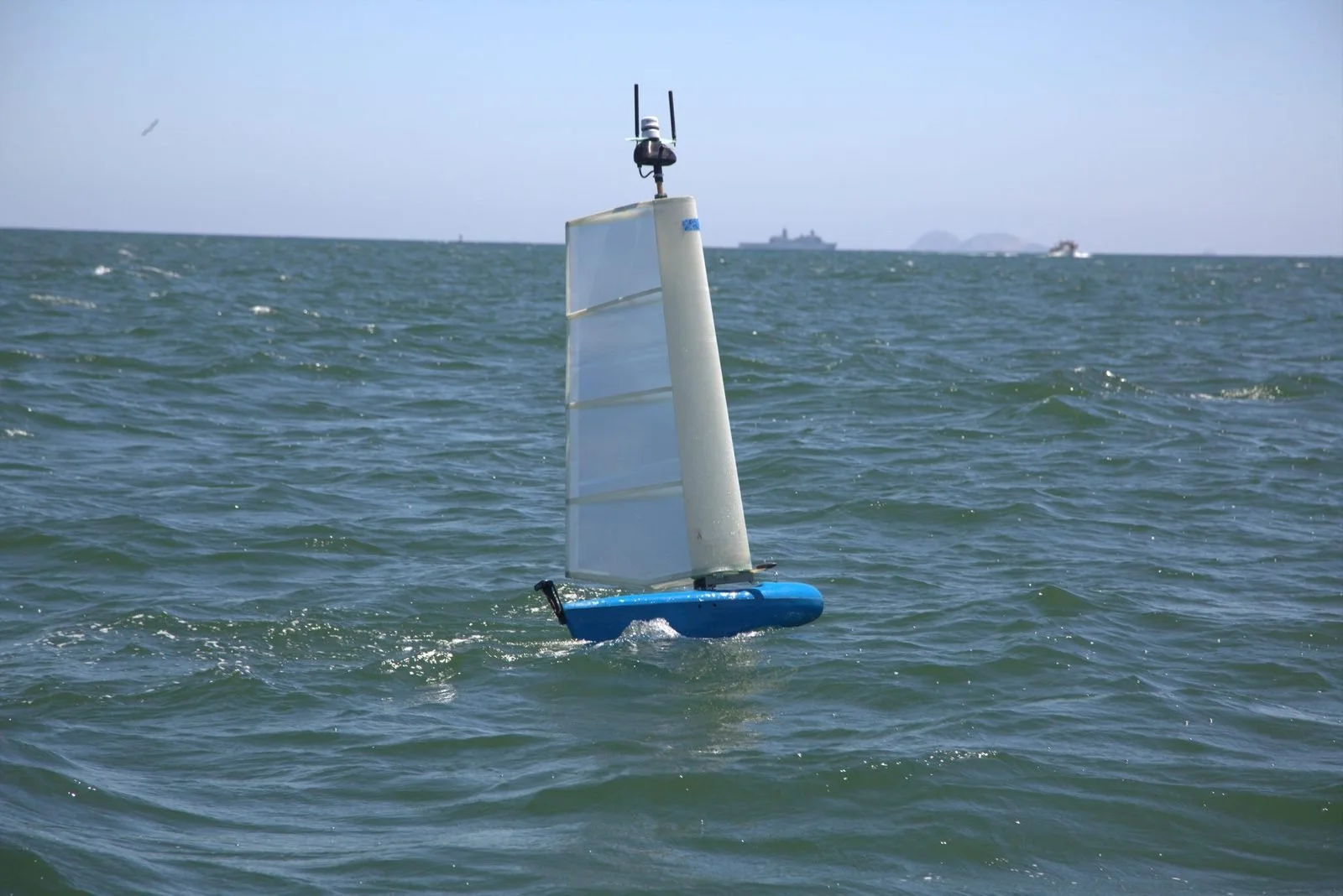 HORUS with a clear wingsail offshore San Diego