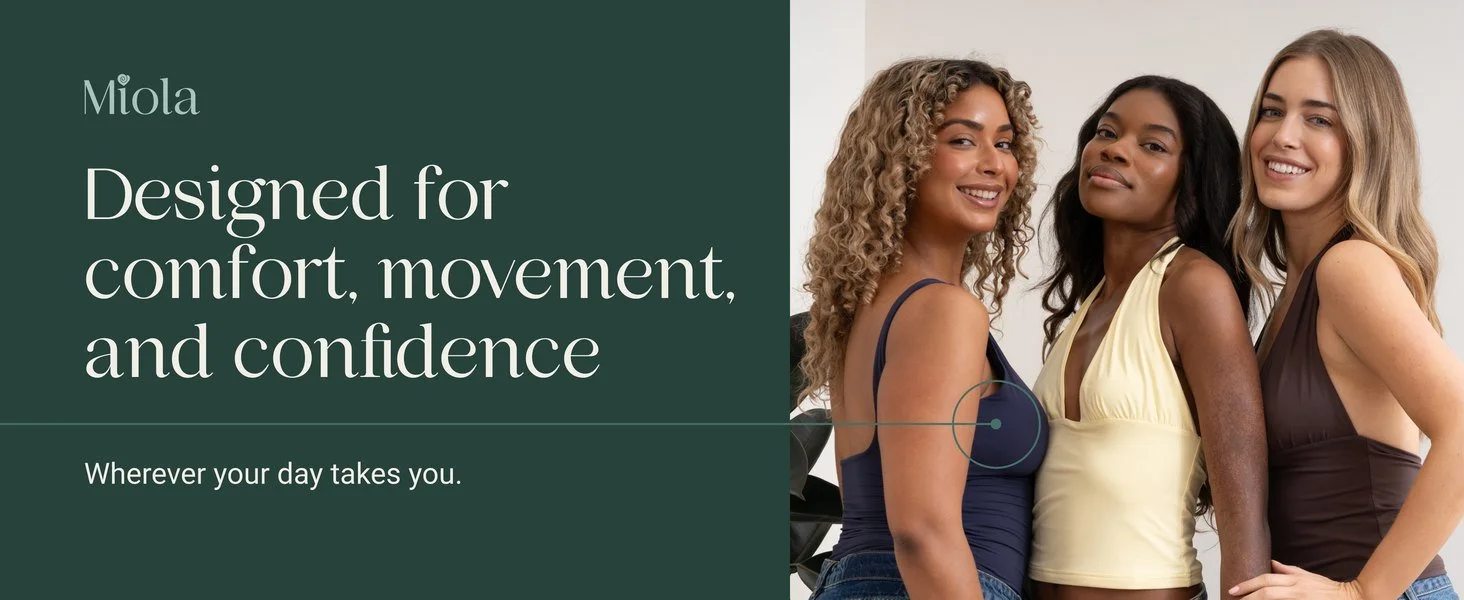 Miola brand story A+ module: designed for comfort, movement and confidence