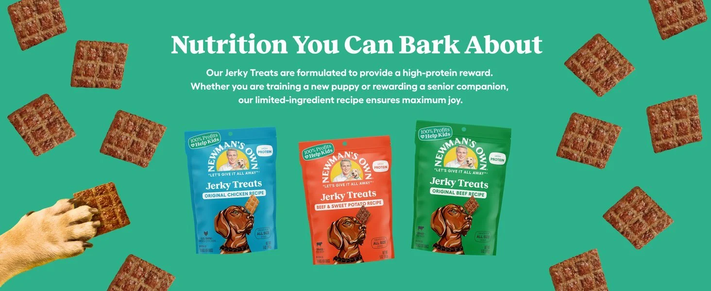 Newman's Own Jerky Treats A+ module: nutrition you can bark about