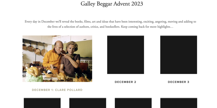 Galley Beggar advent calendar.