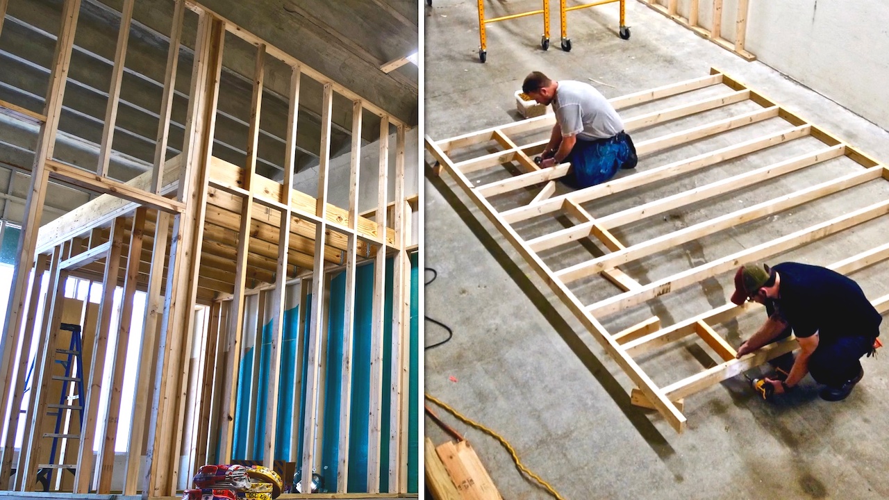 New shop build. 2x4 framing. 84 Lumber.