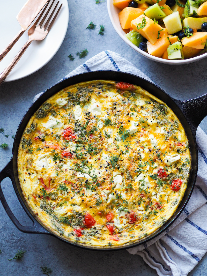 Everything Bagel Smoked Salmon Frittata Recipe from Rachael Hartley Nutrition