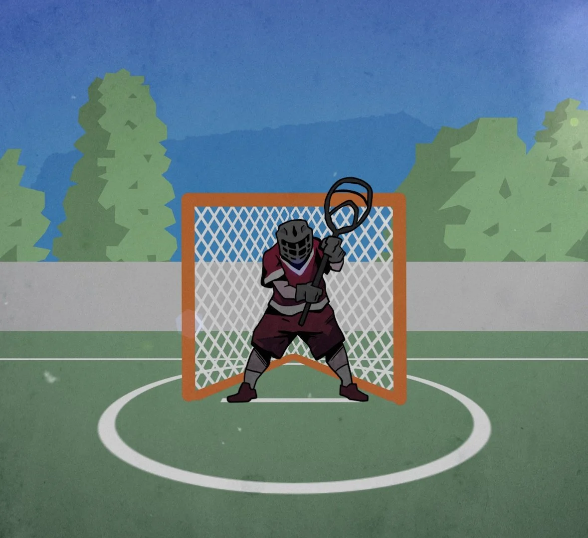 Lacrosse Goalie cartoon