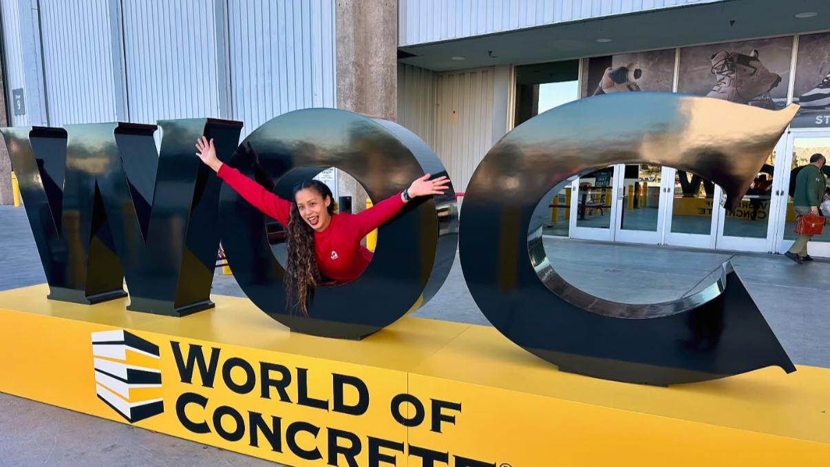 Brand ambassador supporting a promotional campaign at World of Concrete in Las Vegas