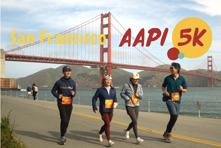 Blue colorful background with a group of people dressed professionally pictured standing on the city hall steps. The words "Apply now!" and "DreamSF Fellowship" on front.
