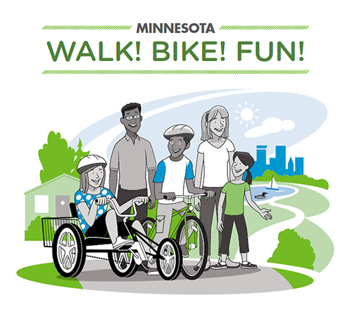 Minnesota Walk! Bike! Fun! illustration