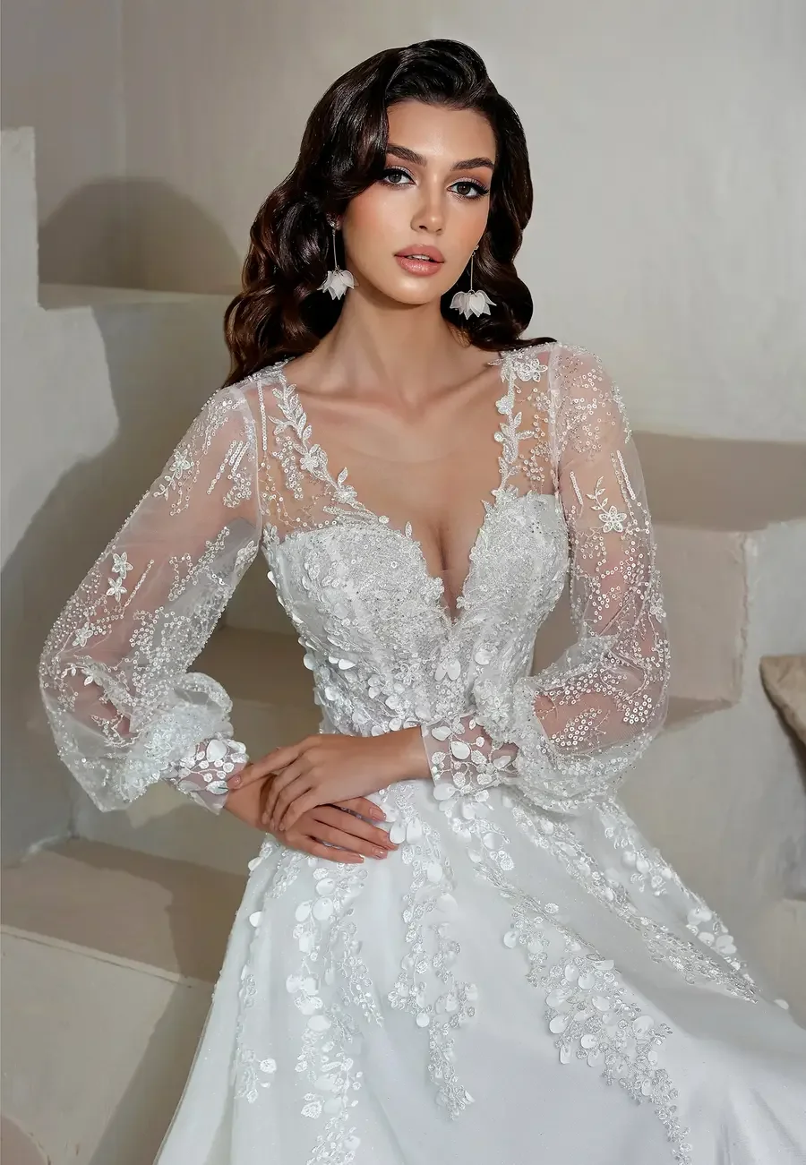 Bride with luxury wedding hair and makeup