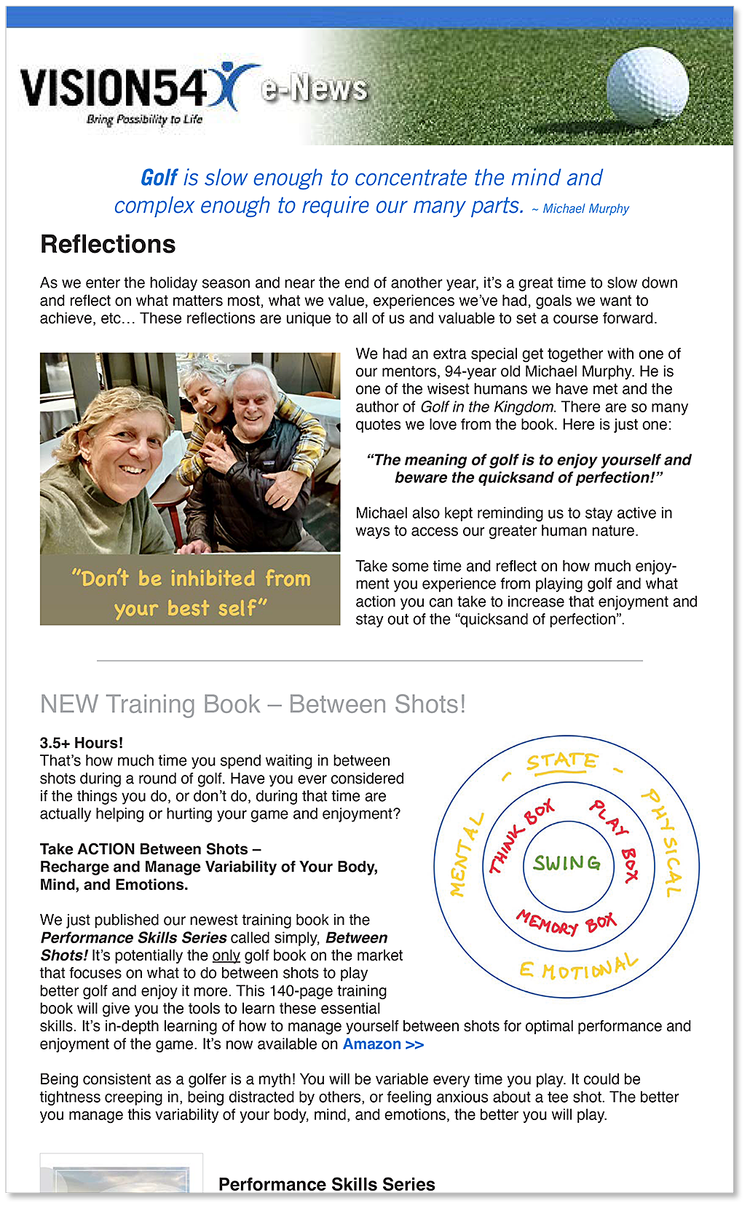 VISION54 eNews v12.24 – Reflections