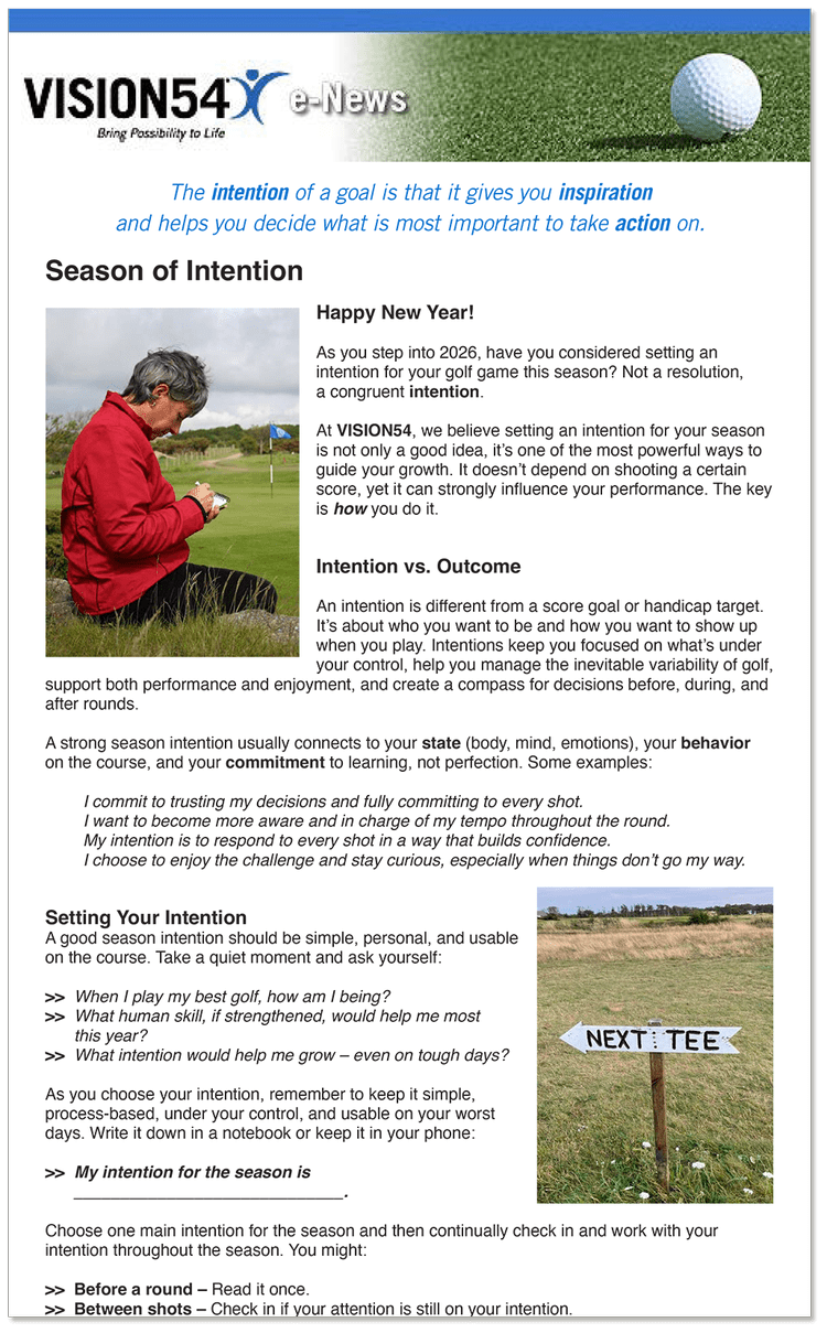 VISION54 eNews v1.26 – Season of Intention
