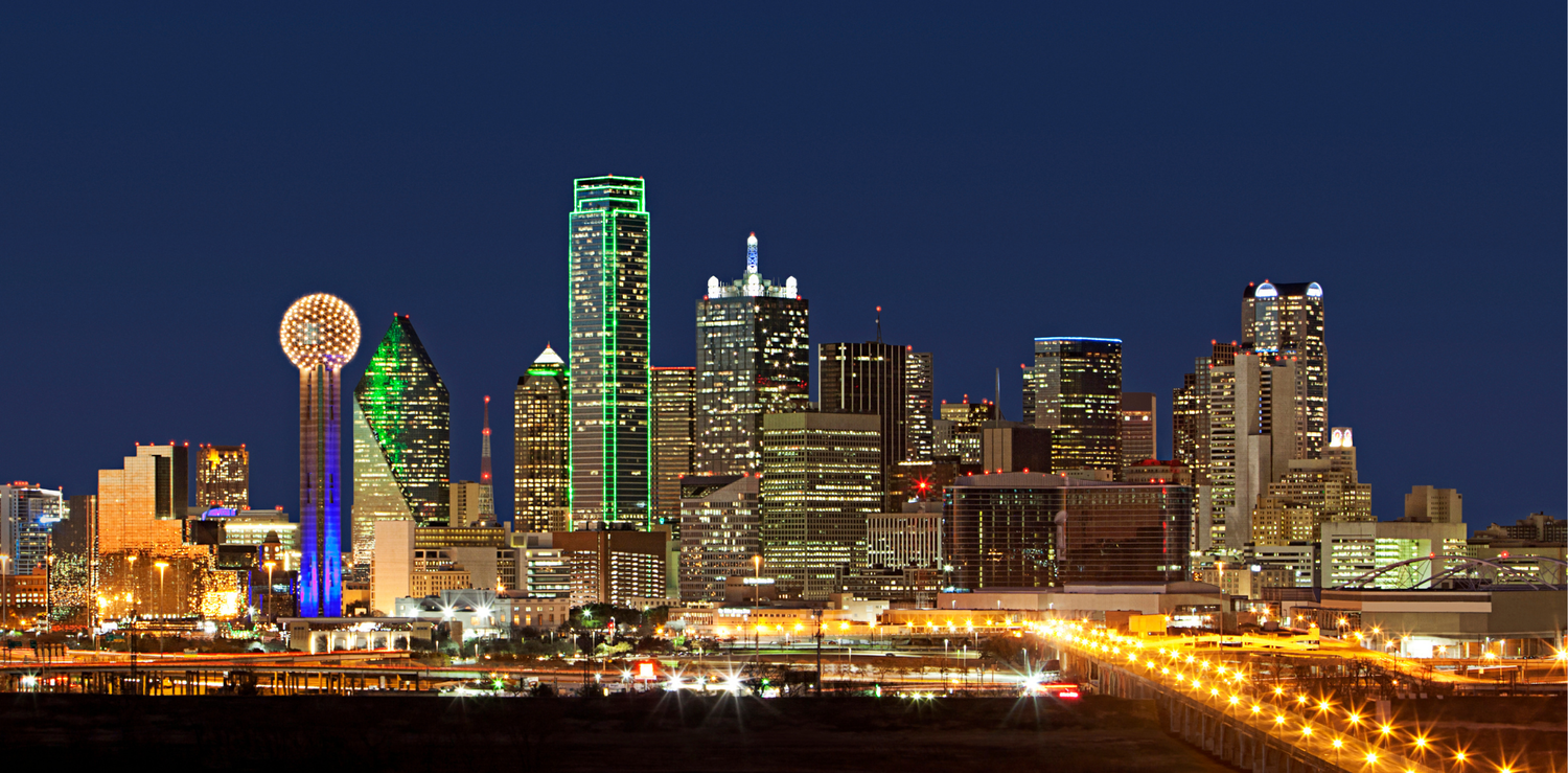 The Dallas, Texas skyline, where VIP Adjusting's Public Adjusters handle property damage insurance claims