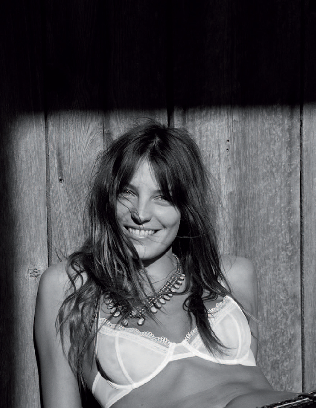 Black and white editorial portrait, hair by Sarah Potempa
