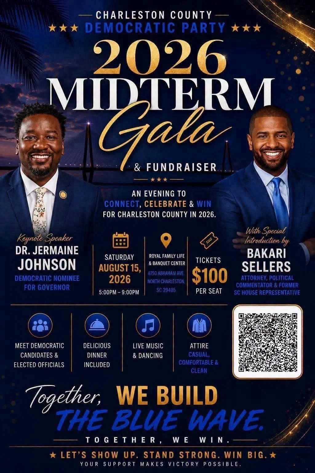 2026 Midterm Gala flyer featuring Dr. Jermaine Johnson