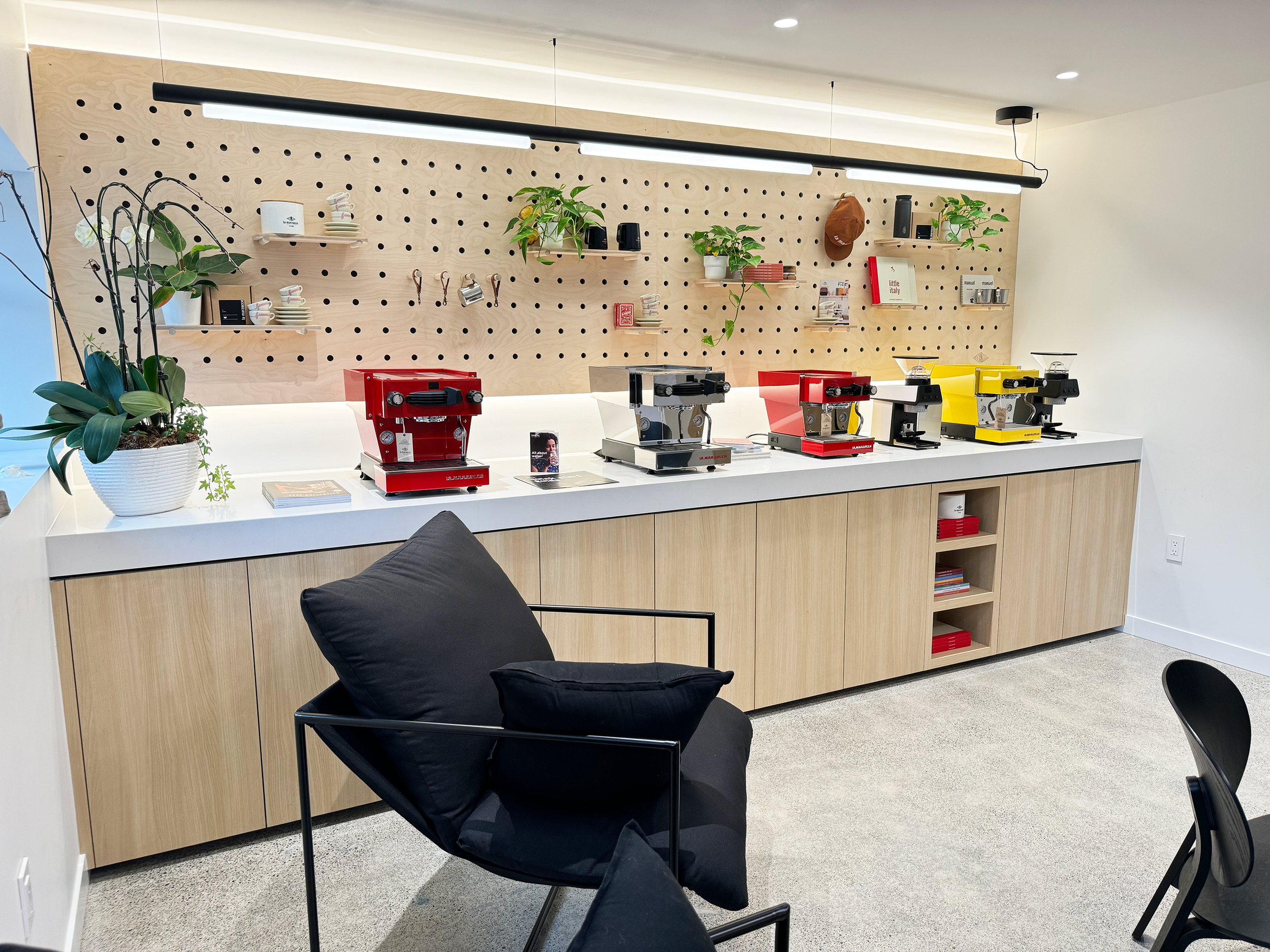 Modern Klo Lab wooden pegboard for retail display