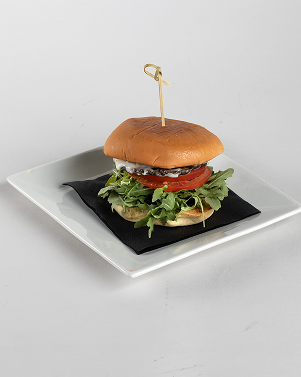 Burger on a plate