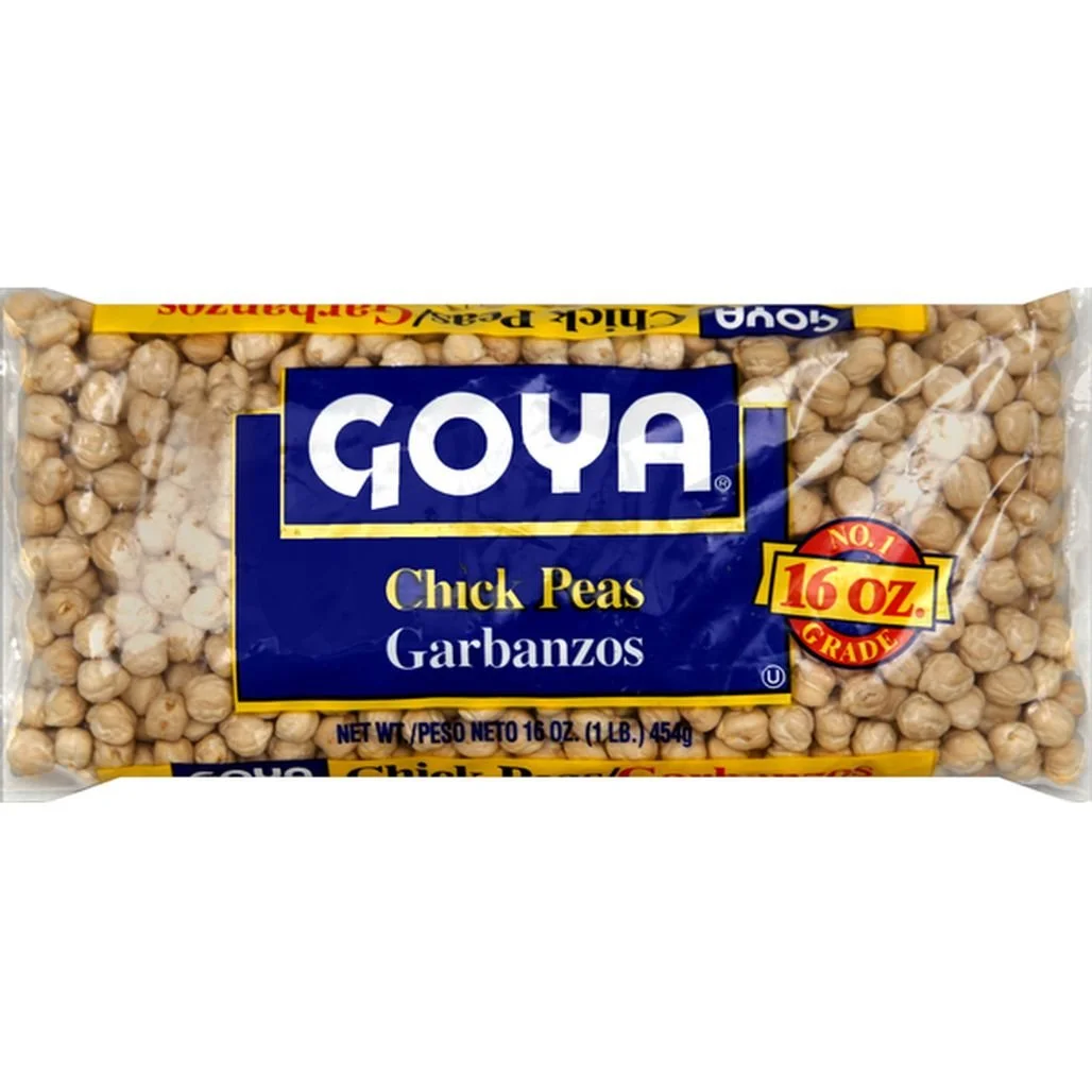 Goya dried chickpeas garbanzo beans, one pound bag