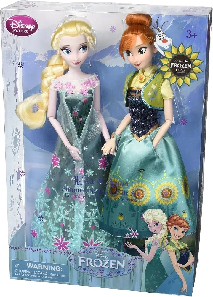 Disney Store Frozen figure set with Anna, Elsa, and Olaf