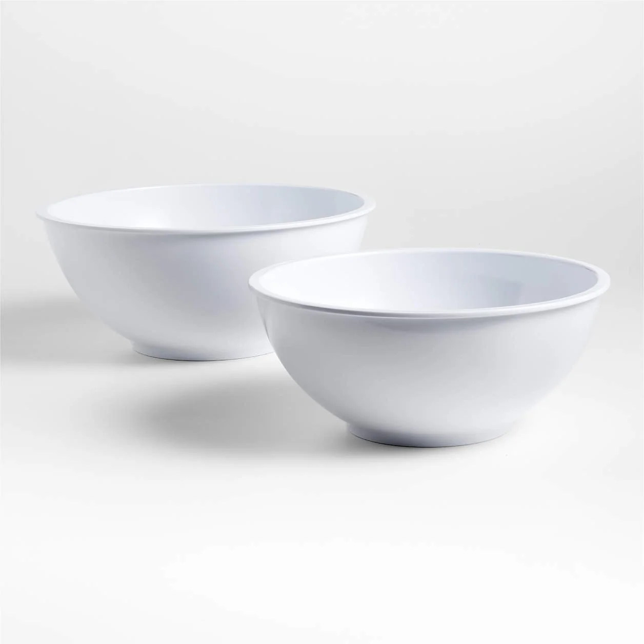 LEHAHA 12 inch white melamine serving bowls, set of two