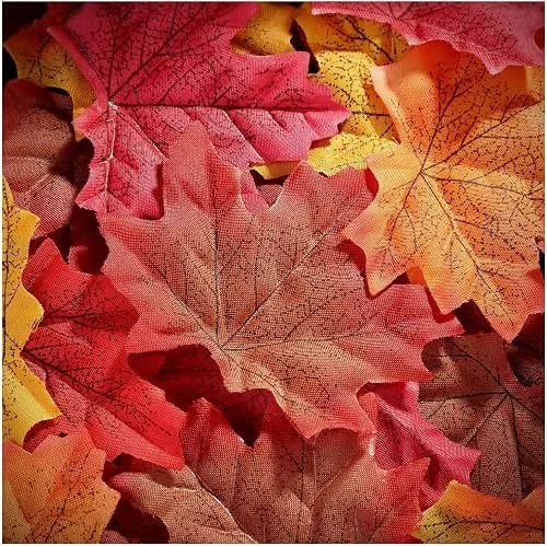 Whaline 300 piece assorted faux fall maple leaves