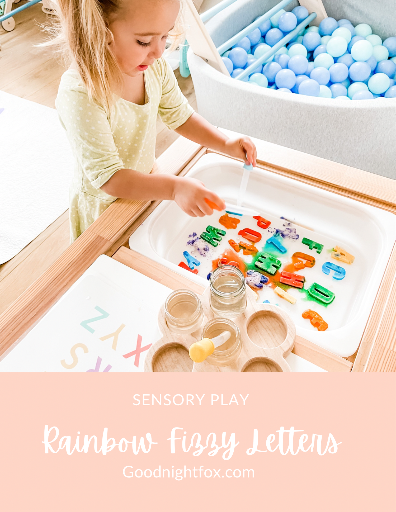 Rainbow fizzy letters