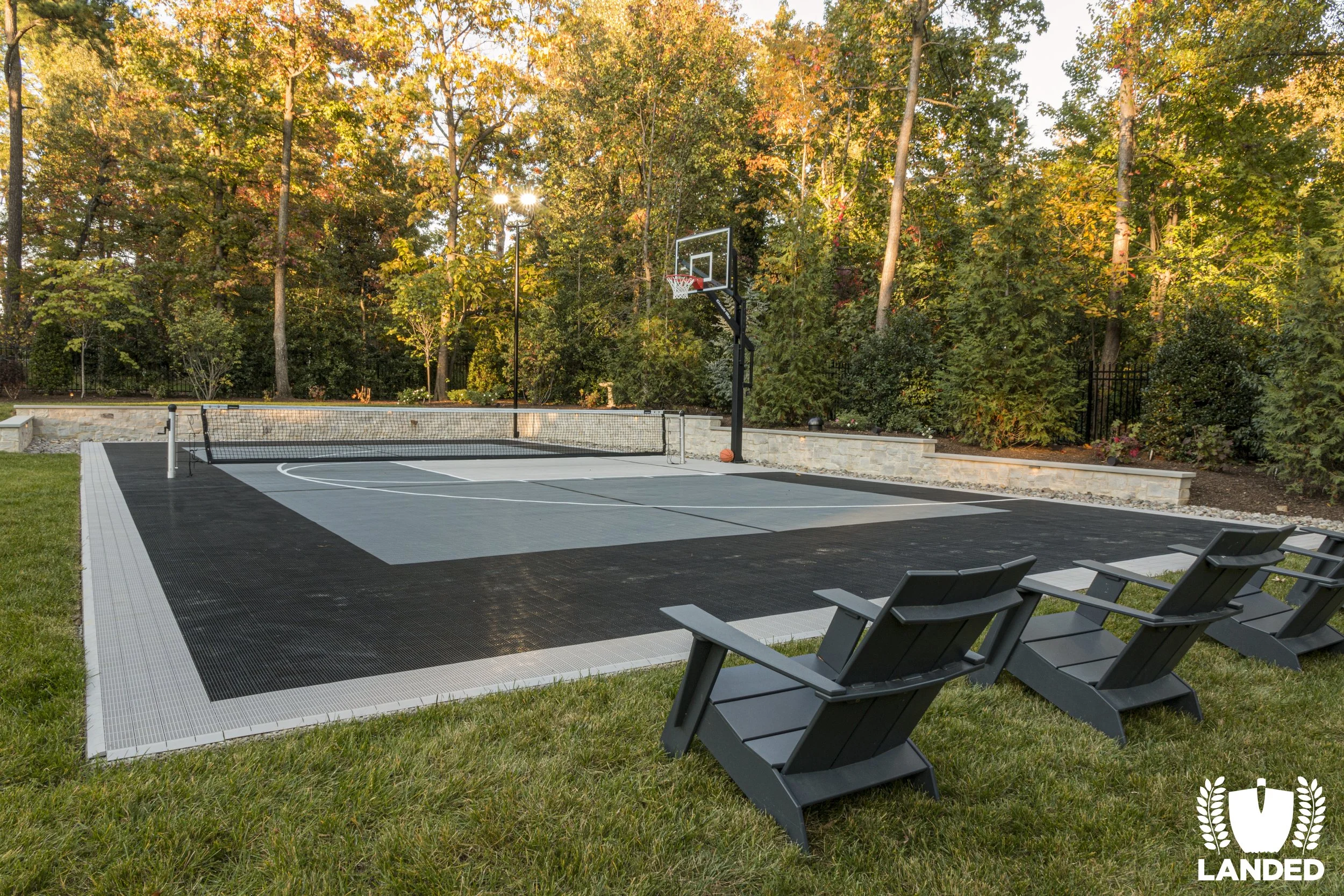 LANDED volleyball court installation