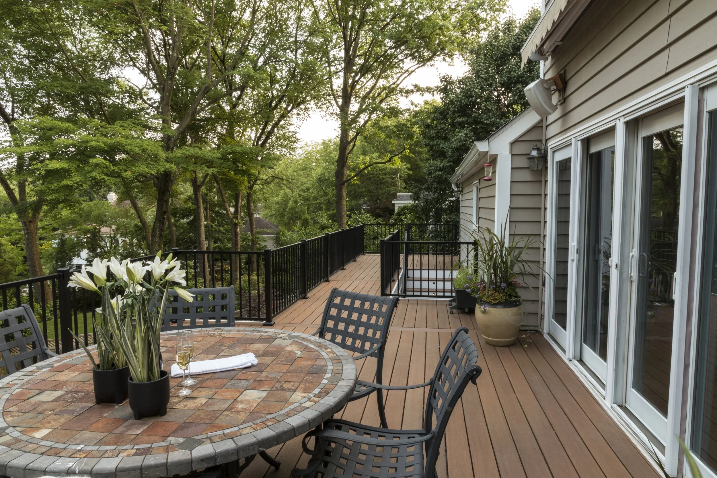 Premium decking material installation by LANDED
