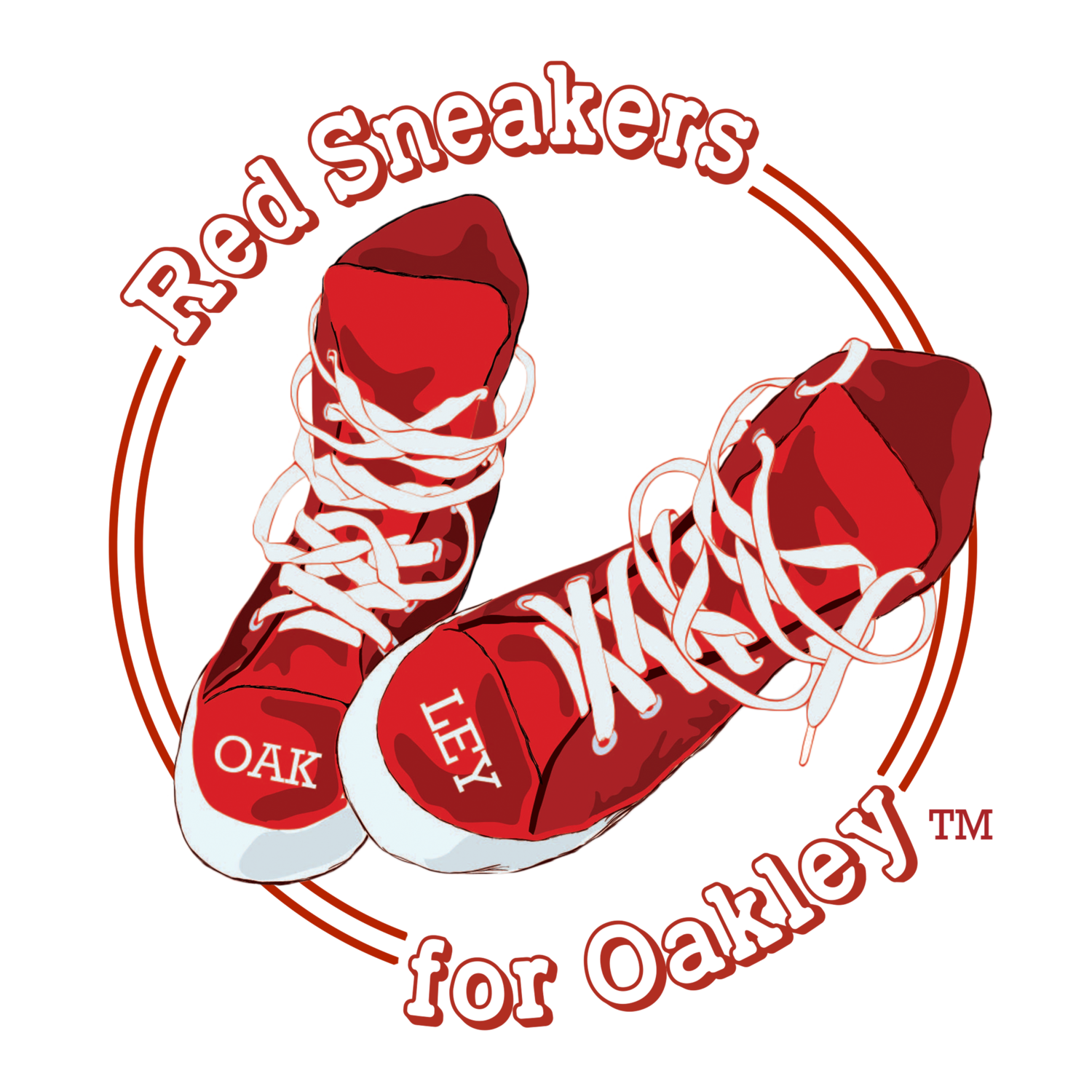Red Sneakers for Oakley logo