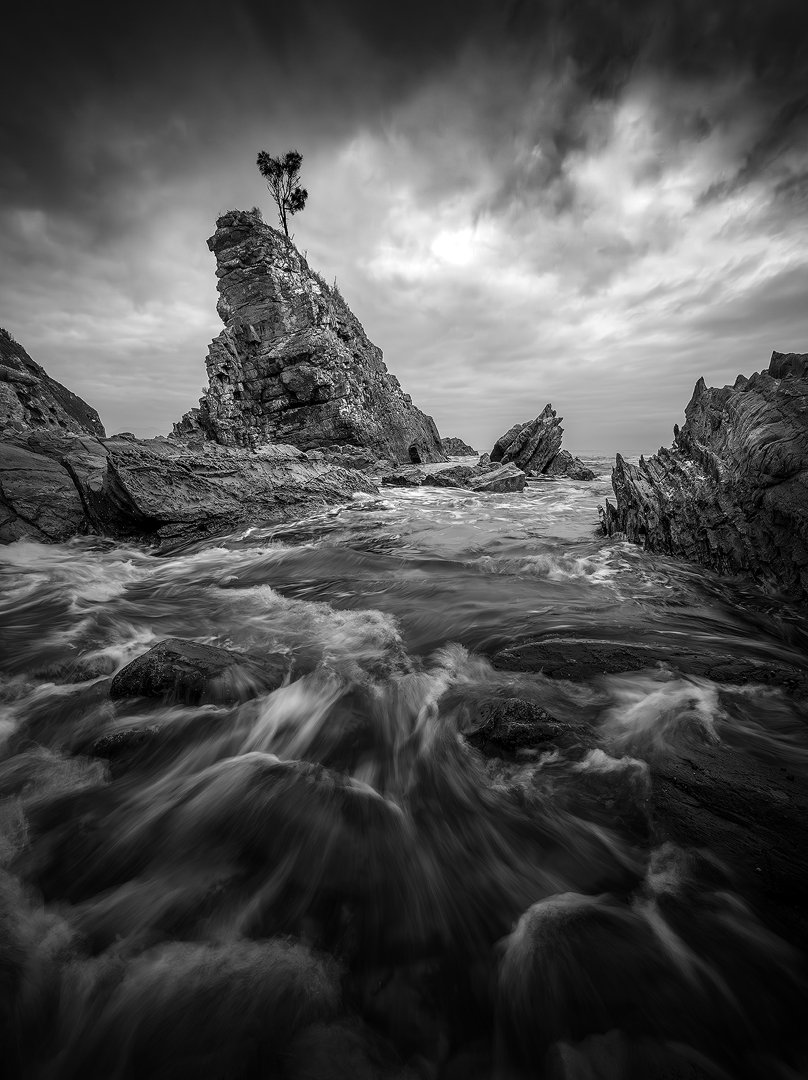 Cuttagee Beach — black and white moody processing, Sapphire Coast NSW