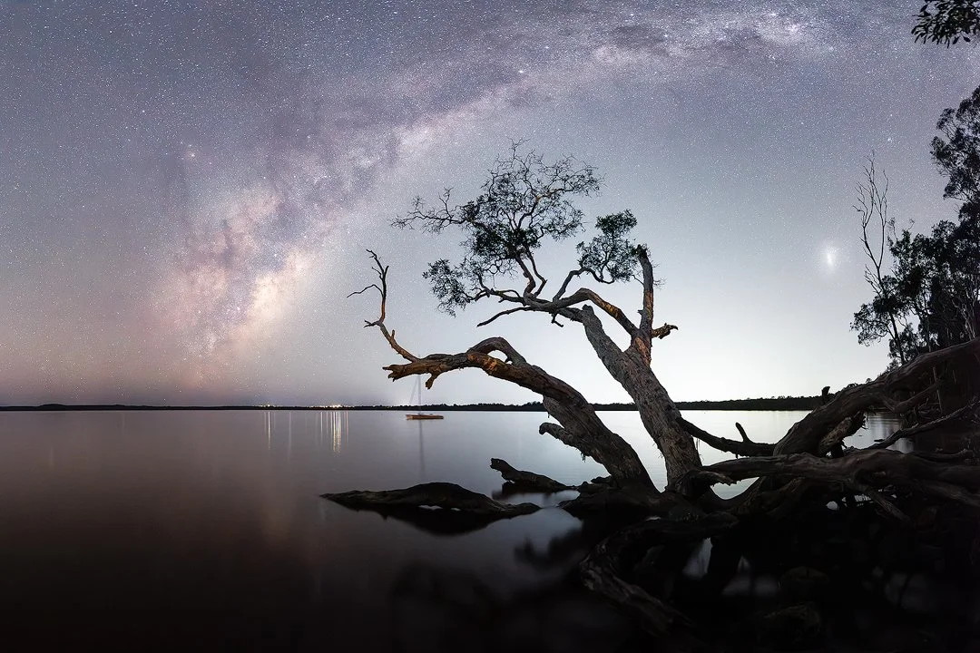 Lake Weyba Milky Way Panorama Sunshine Coast