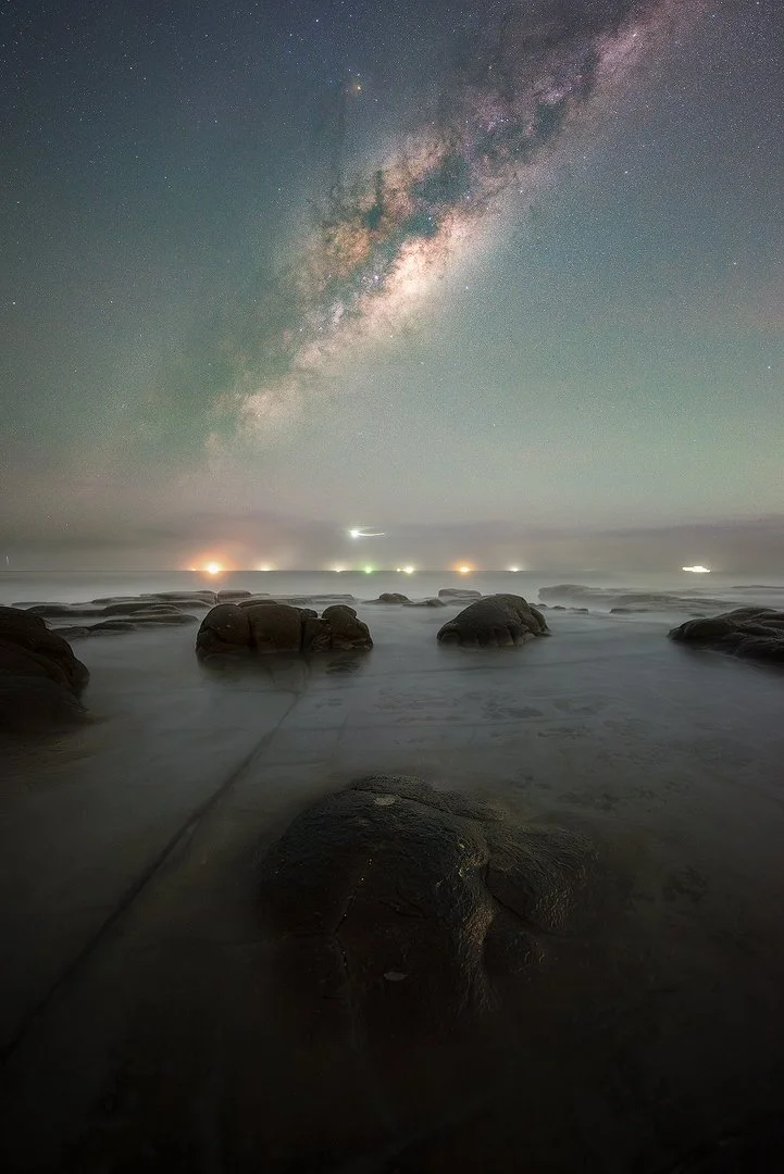 Milky Way blend over Point Cartwright on the Sunshine Coast