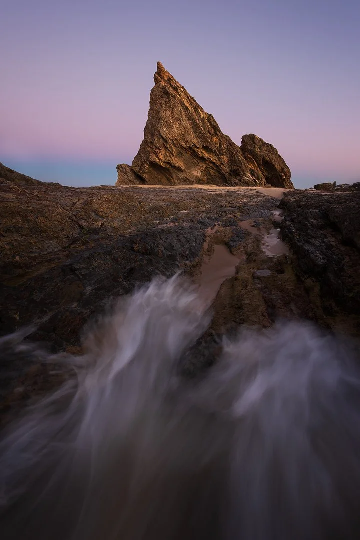 Currumbin Rock sunset long exposure seascape Gold Coast photography