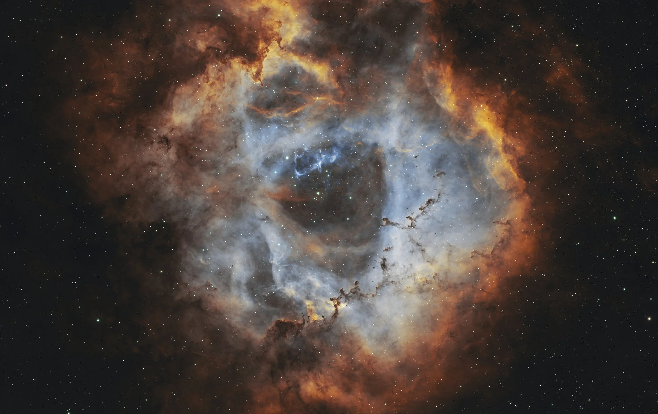 Rosette Nebula processing study by Dylan Knight